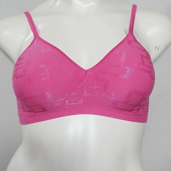 LARGE Hanes HC89 Comfort Flex Fit‎ WireFree Bra Fuschia - Picture 2 of 5
